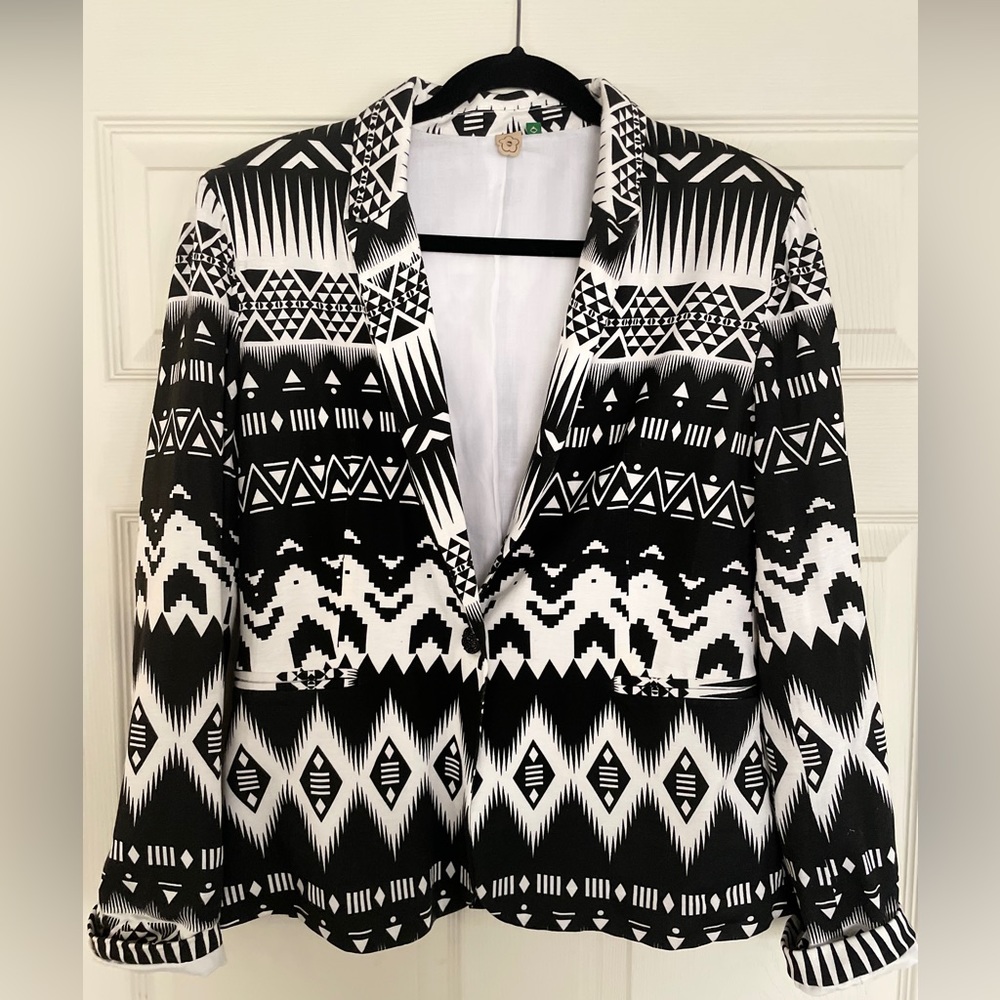 Anthropologie Farm Rio Print Blazer